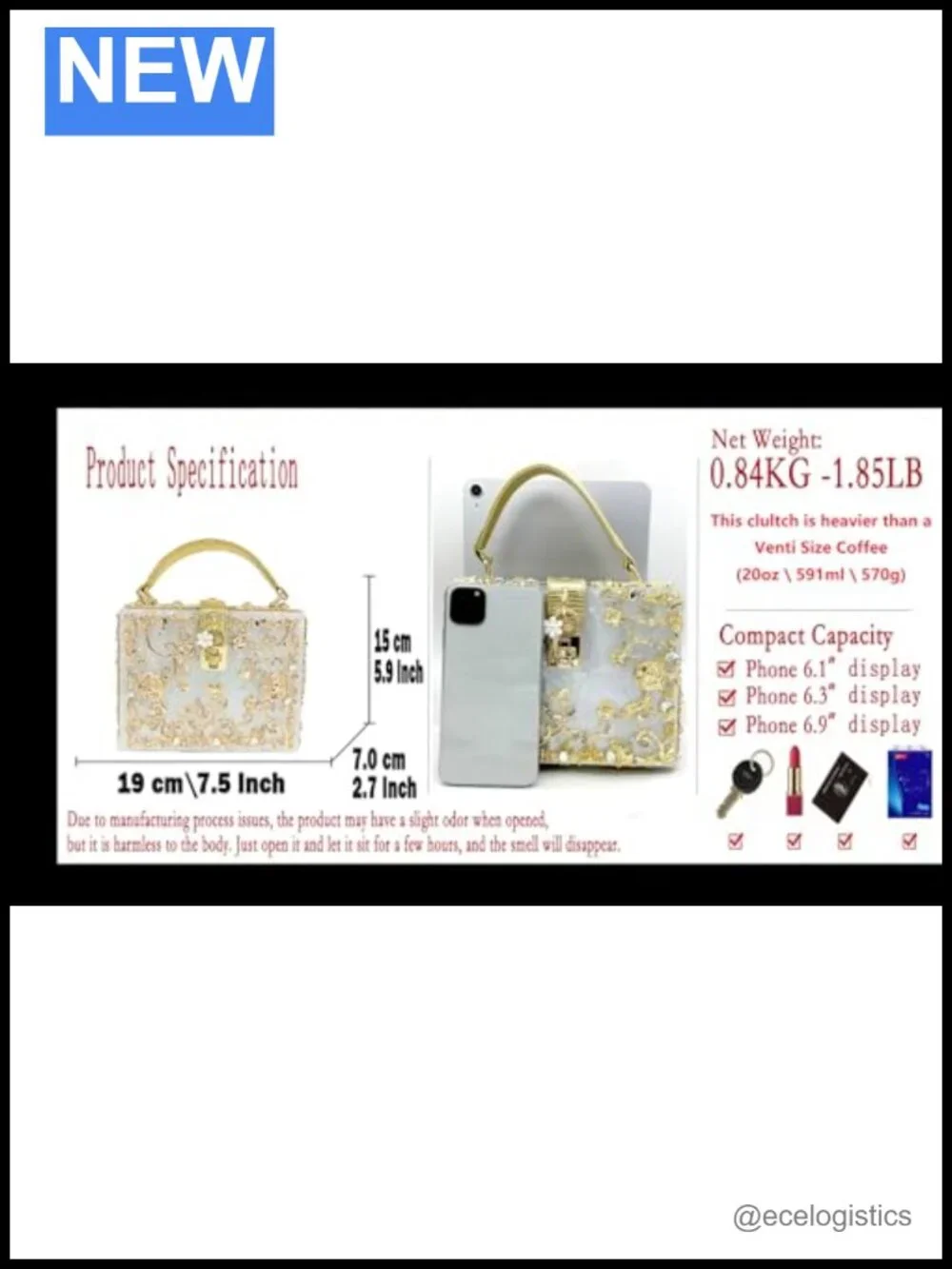 Acrylic Rhinestone Crystal Flower Crossbody Shoulder Bag